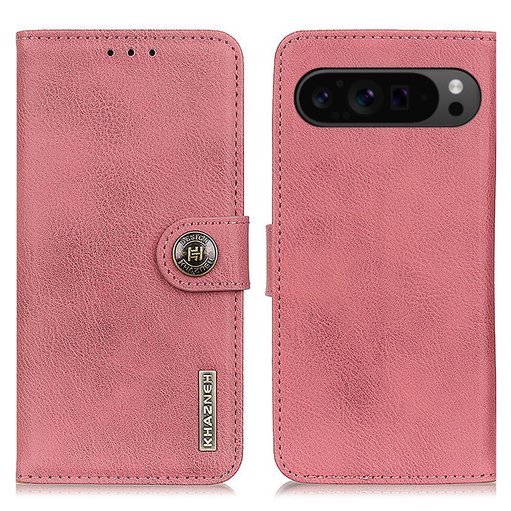 KHAZNEH KHAZNEH Google Pixel 10 Pro XL/ 9 Pro XL Fodral Läder Rosa