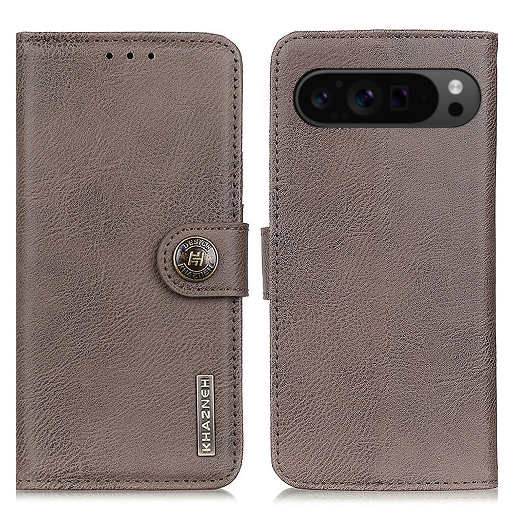 KHAZNEH KHAZNEH Google Pixel 10 Pro XL/ 9 Pro XL Fodral Läder Khaki
