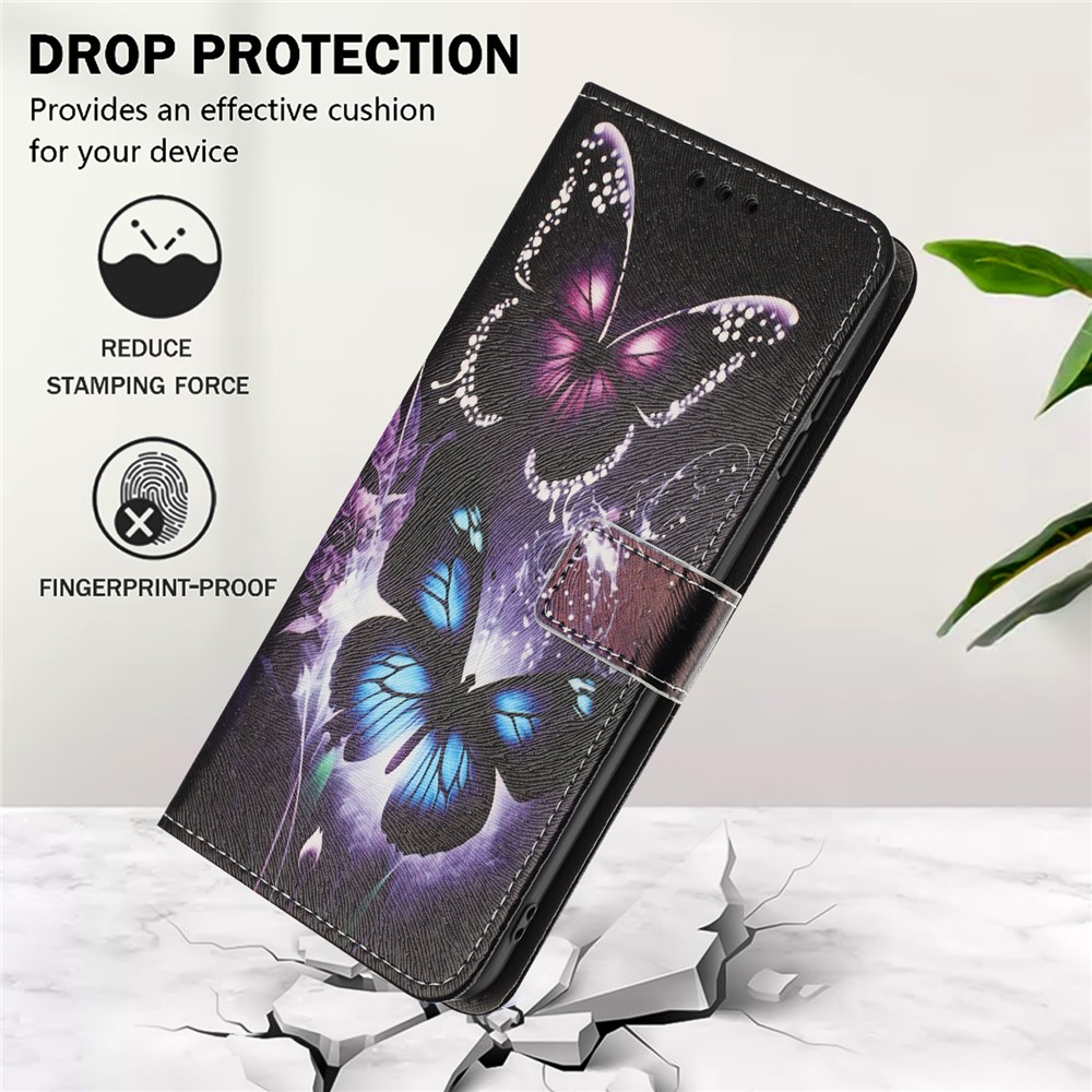  Samsung Galaxy A17 / A16 / A26 Fodral Med Tryck Fjärilar
