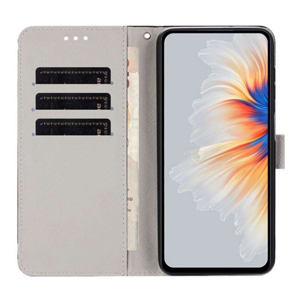  Samsung Galaxy A17 / A16 / A26 Fodral Med Tryck Rosa Blommor