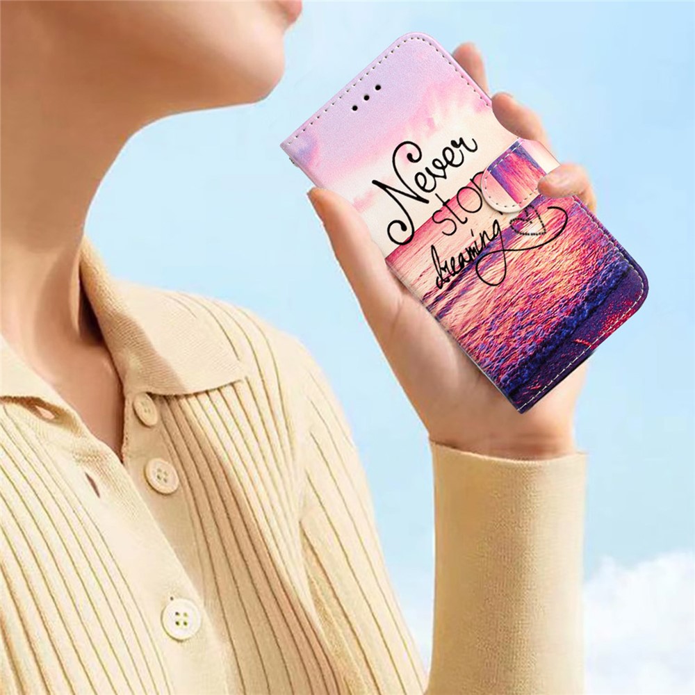  Samsung Galaxy A07 Fodral Med Tryck Never Stop Dreaming