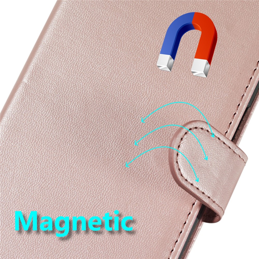  Samsung Galaxy S25 FE Fodral Läder Roséguld