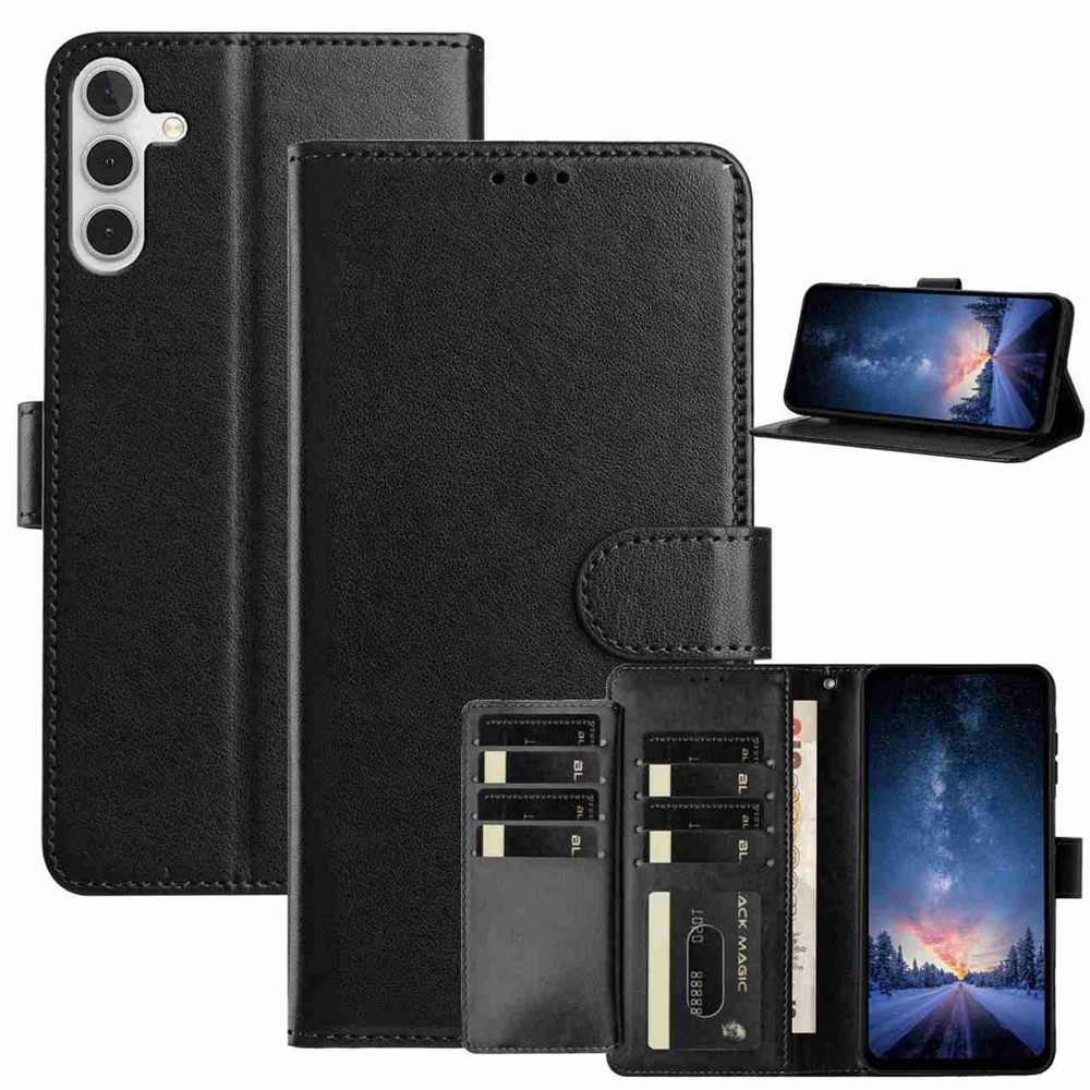  Samsung Galaxy S25 FE Fodral Multifunktionellt Läder Svart