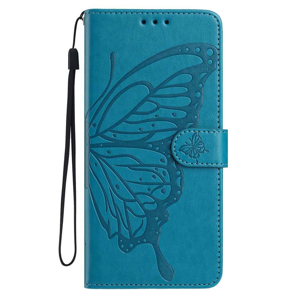  Samsung Galaxy A07 Fodral Med Fjäril Tryck Blå