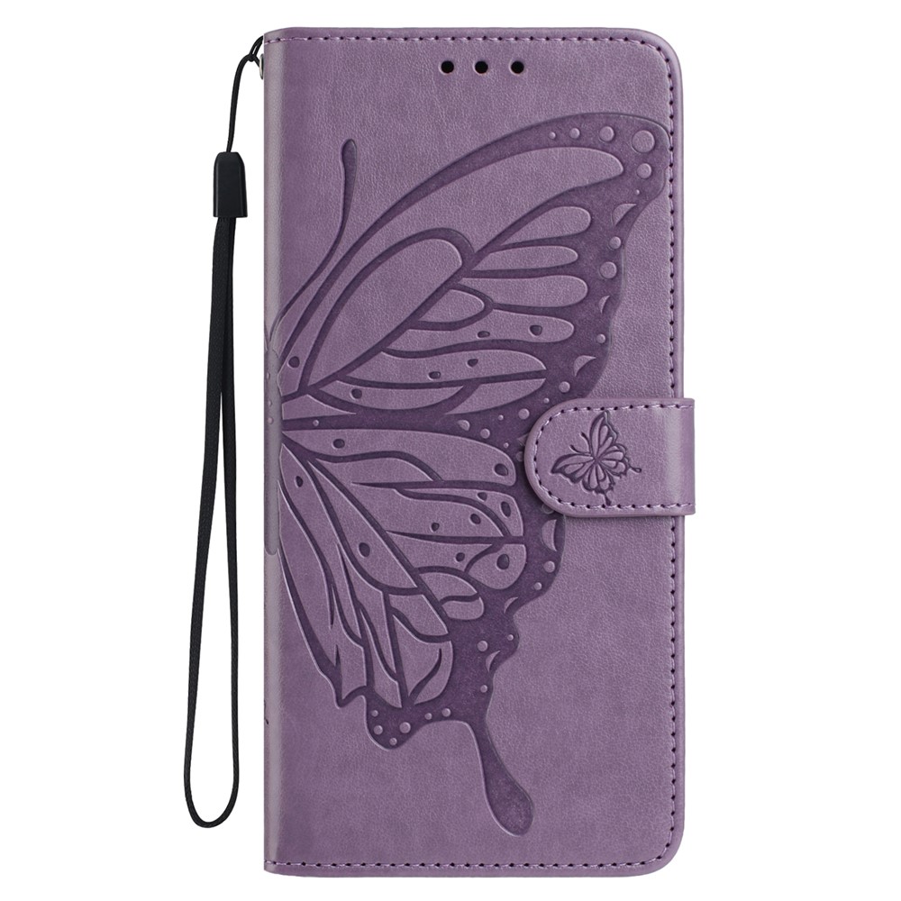  Samsung Galaxy A07 Fodral Med Fjäril Tryck Lila