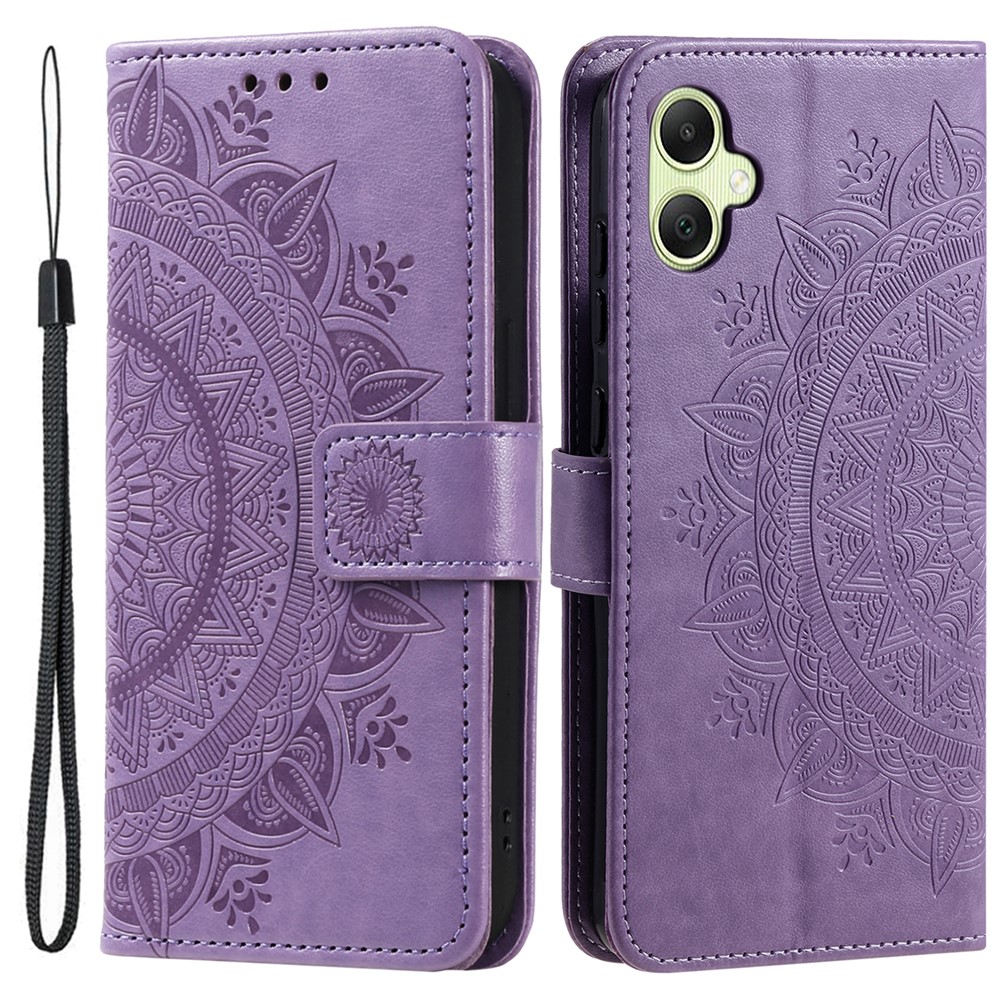  Samsung Galaxy A07 Fodral Mandala Läder Lila