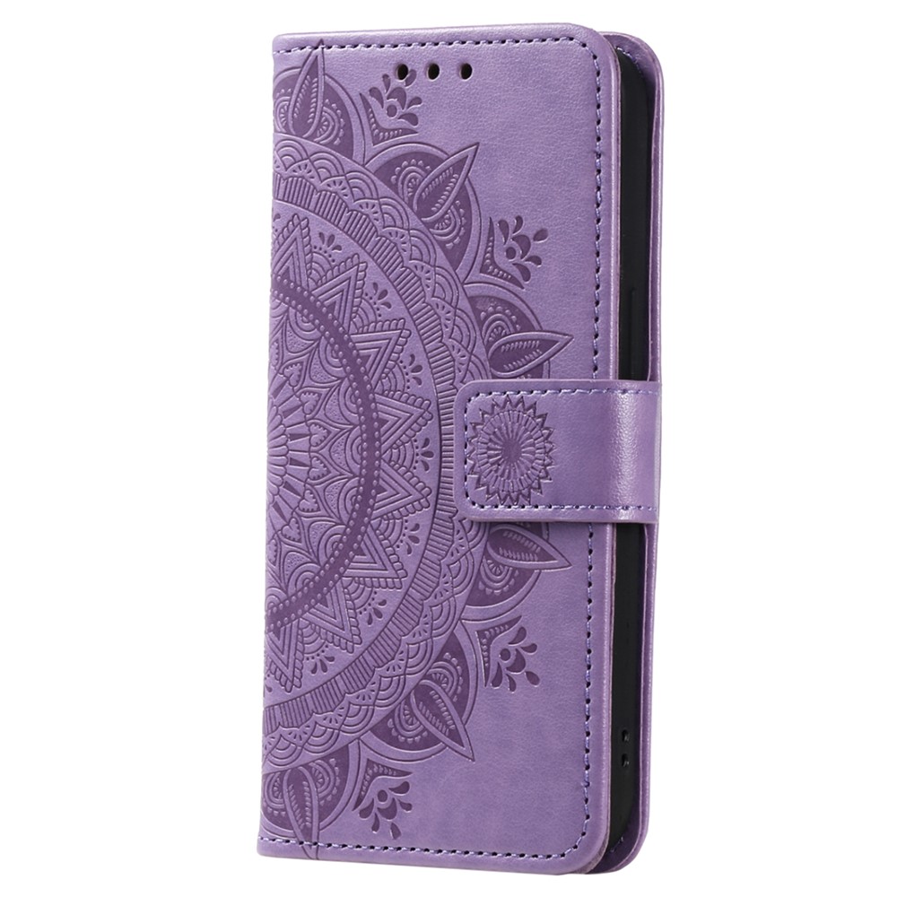  Samsung Galaxy A07 Fodral Mandala Läder Lila