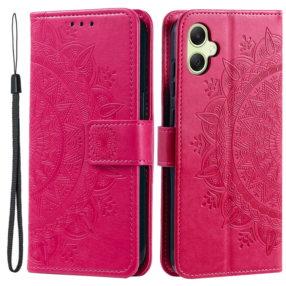  Samsung Galaxy A07 Fodral Mandala Läder Rosa