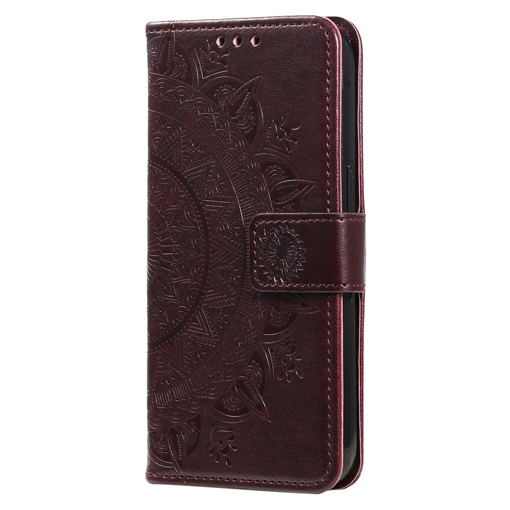  Samsung Galaxy A07 Fodral Mandala Läder Brun