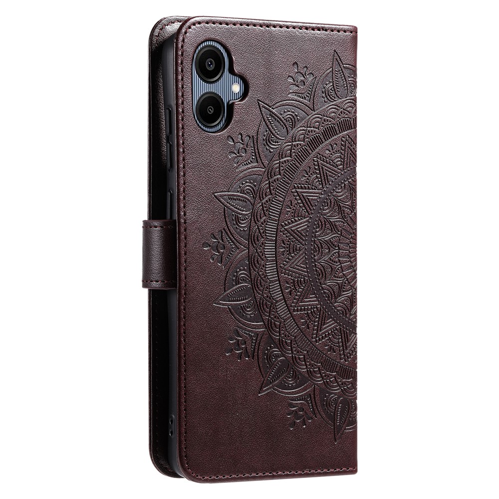  Samsung Galaxy A07 Fodral Mandala Läder Brun