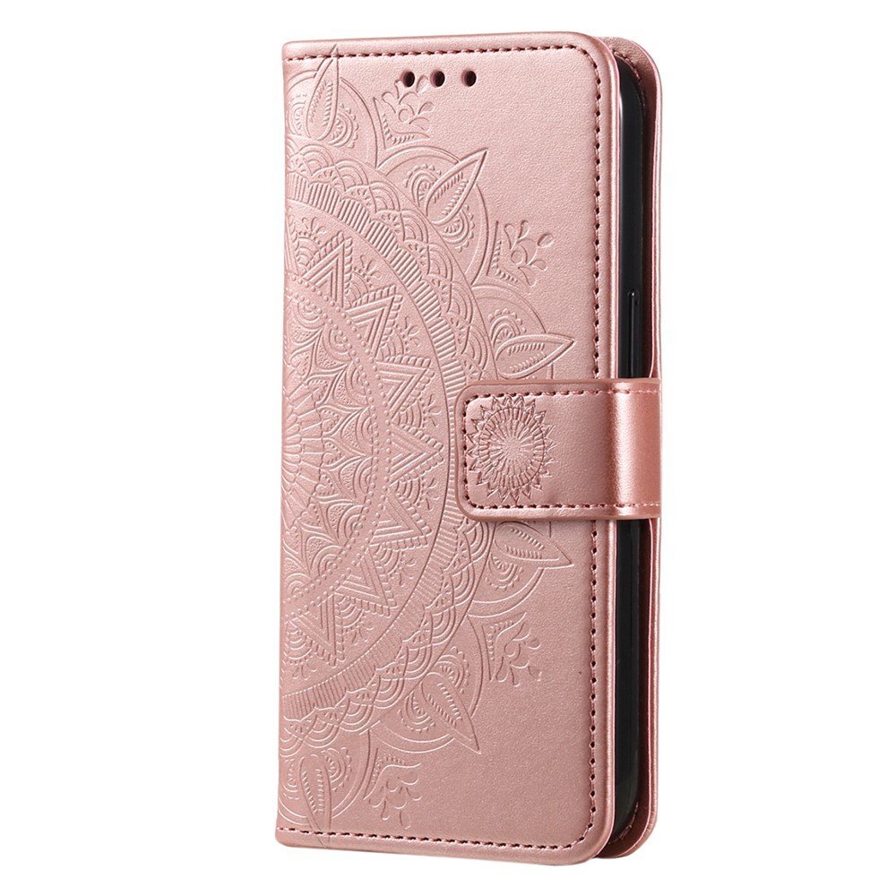  Samsung Galaxy A07 Fodral Mandala Läder Roséguld
