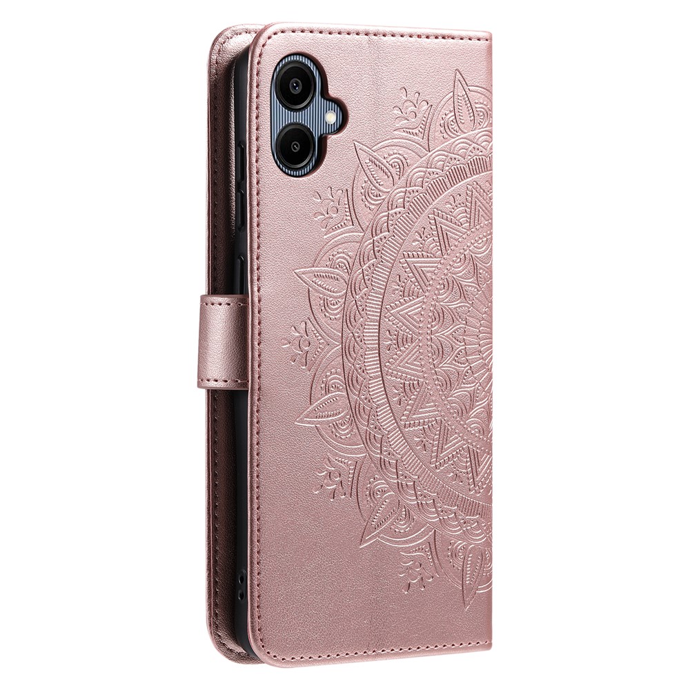  Samsung Galaxy A07 Fodral Mandala Läder Roséguld