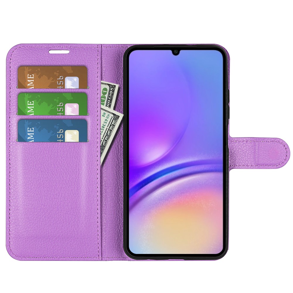  Samsung Galaxy A07 Fodral Litchi Läder Lila