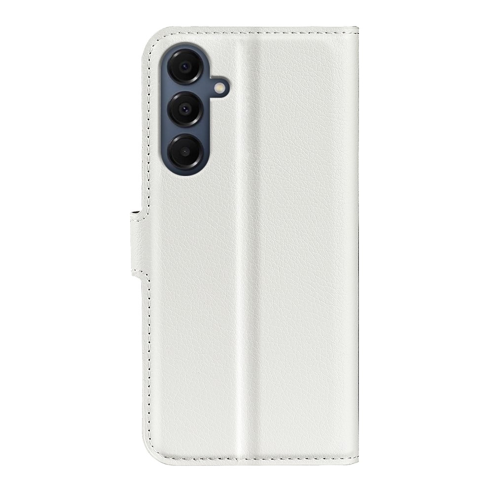  Samsung Galaxy A17 Fodral Litchi Läder Vit