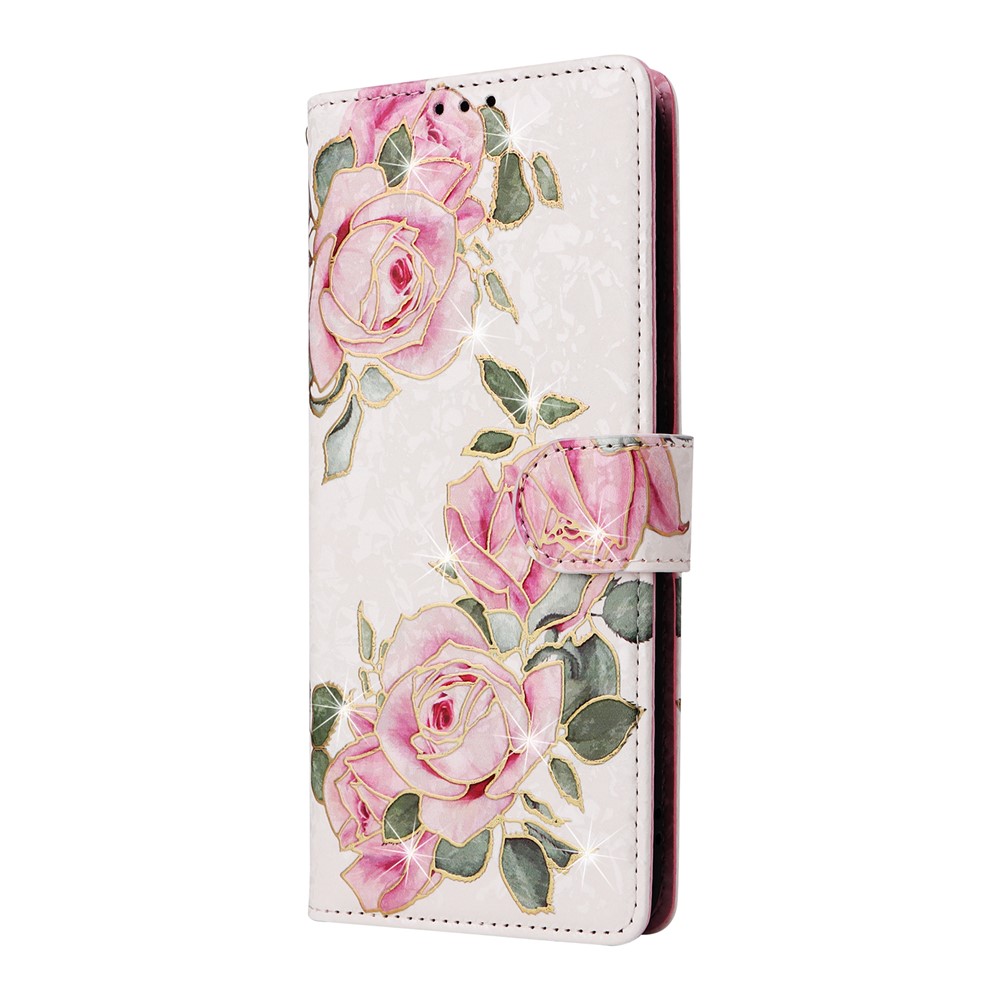  Samsung Galaxy A07 Fodral RFID Läder Rosa Blommor