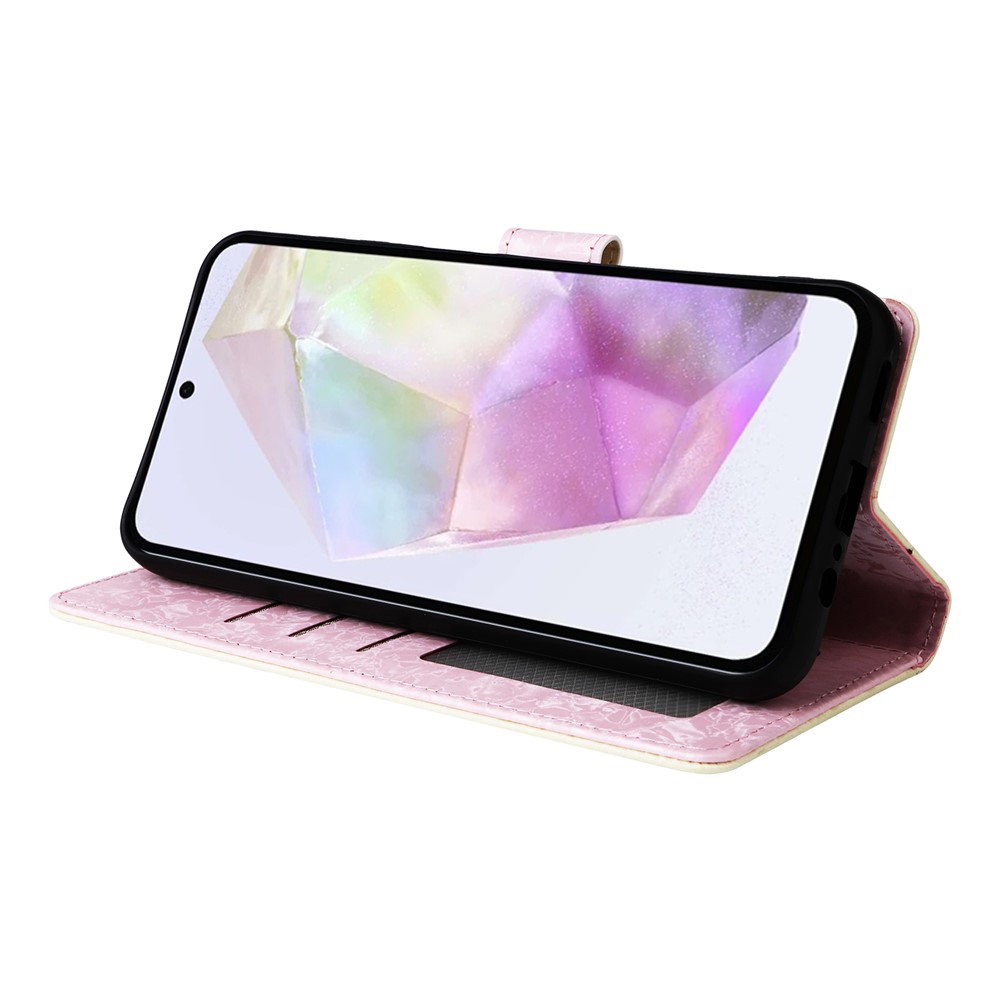  Samsung Galaxy A17 Fodral RFID Läder Yellow Daisy