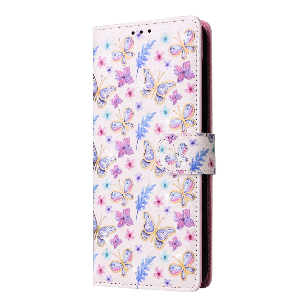  Samsung Galaxy A17 Fodral RFID Läder Fjärilar / Blommor
