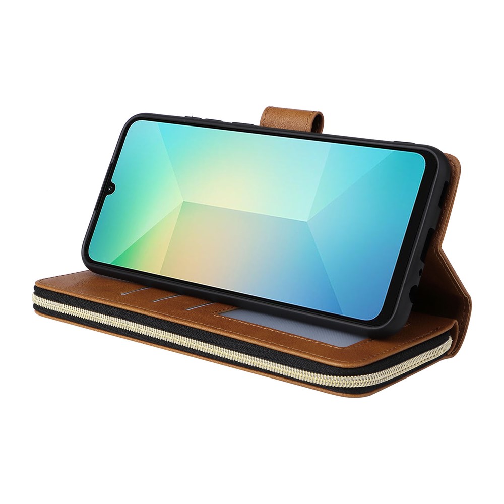  Samsung Galaxy A07 Fodral Multifunktionellt Läder Brun