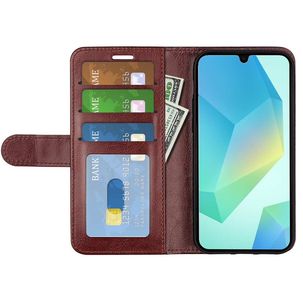  Samsung Galaxy A17 Fodral Crazy Horse Läder Brun