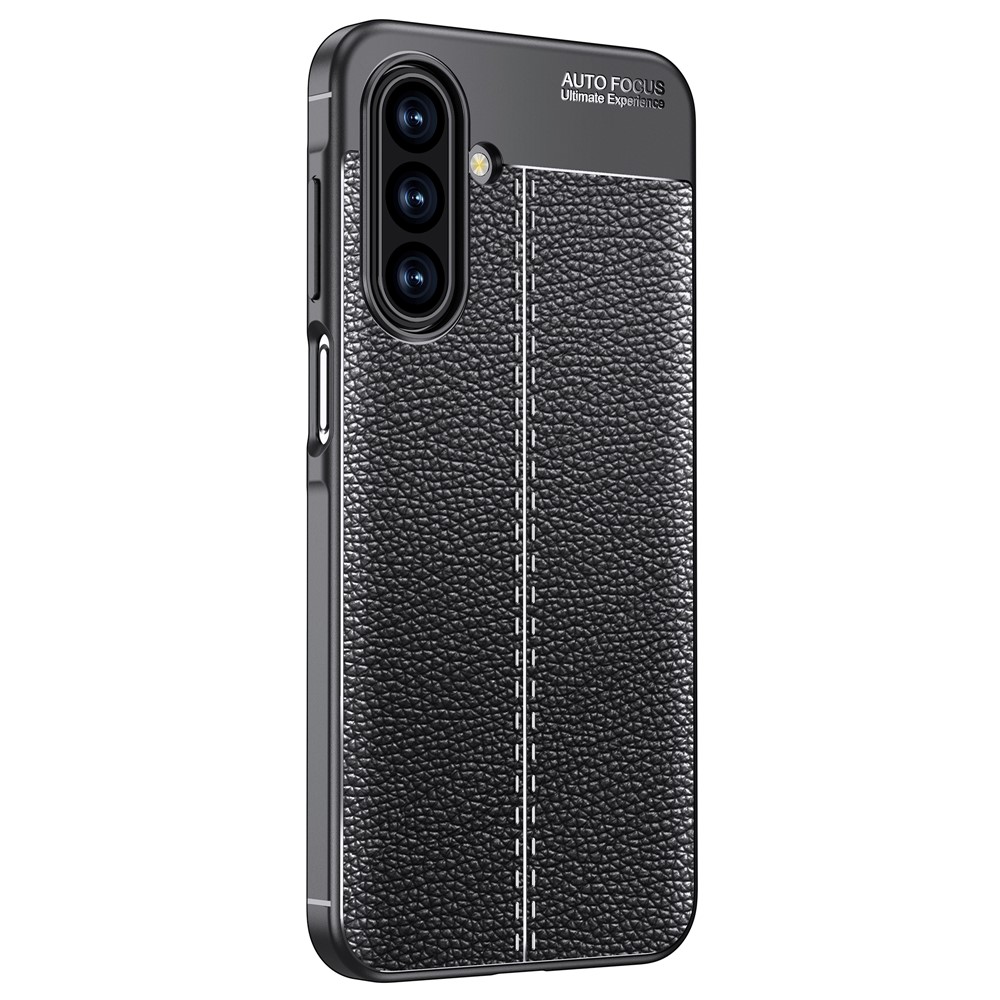  Samsung Galaxy A17 Skal Litchi Textur Svart