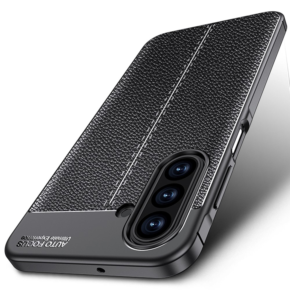  Samsung Galaxy A17 Skal Litchi Textur Svart