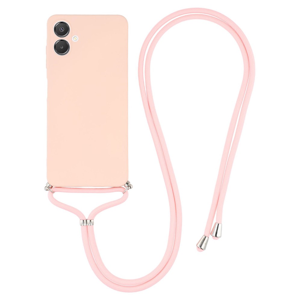  Samsung Galaxy A07 Skal TPU Med Mobilsnöre Rosa