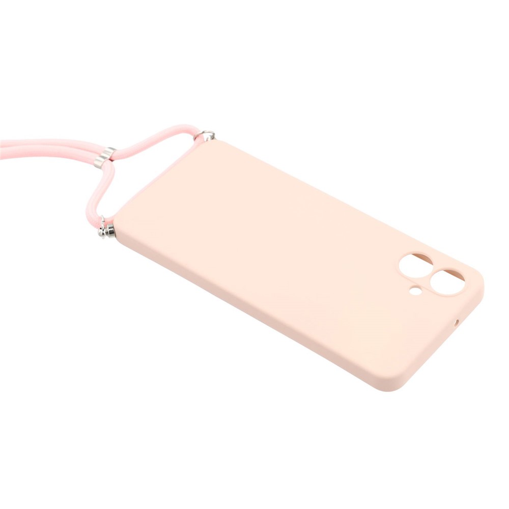  Samsung Galaxy A07 Skal TPU Med Mobilsnöre Rosa