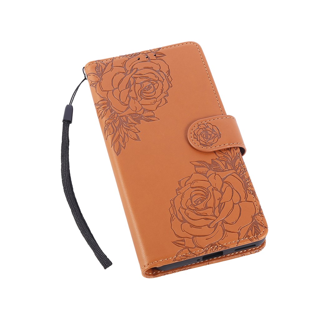  Samsung Galaxy A07 Fodral Med Tryck Blommor Brun