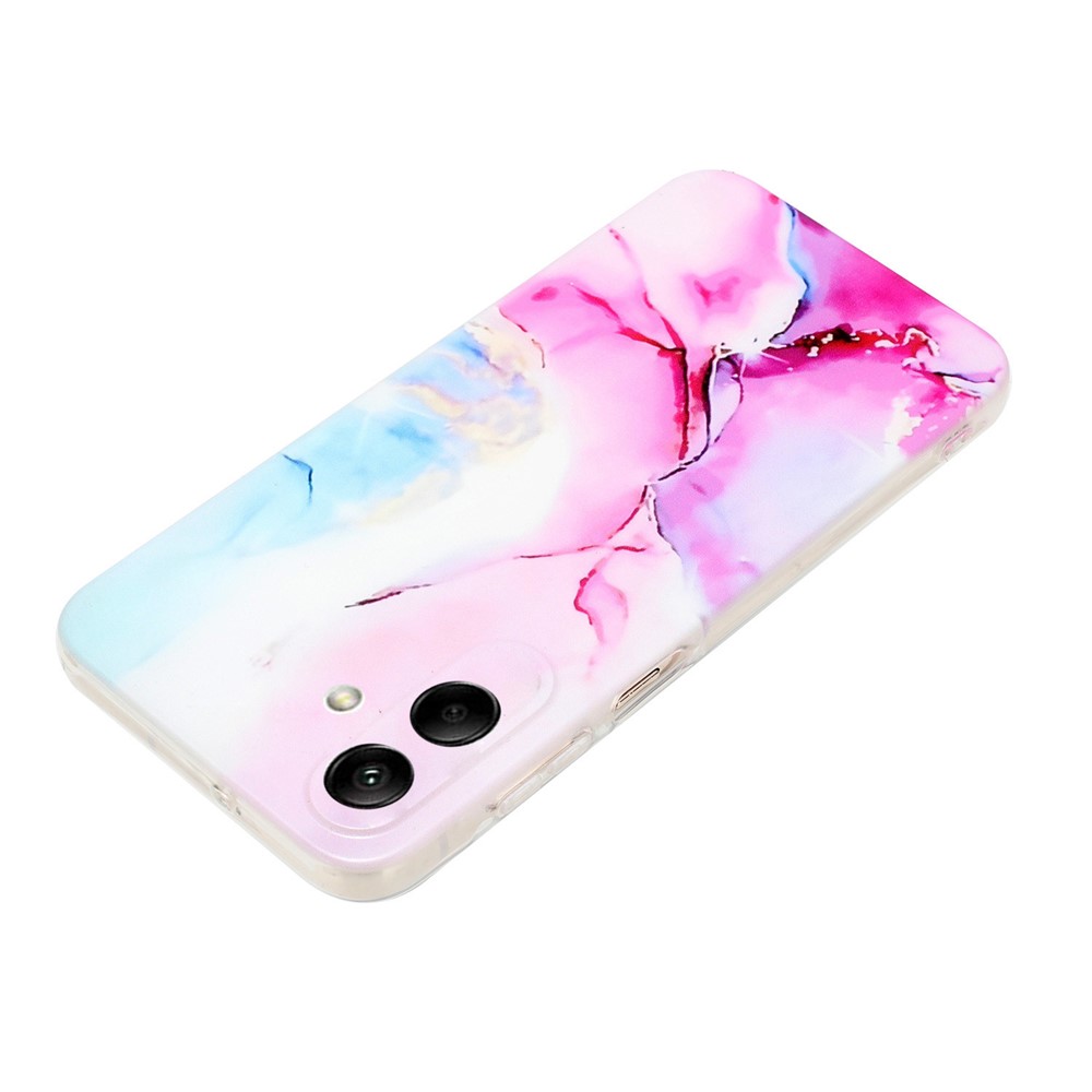  Samsung Galaxy A07 Skal TPU Marmor Rosa / Blå