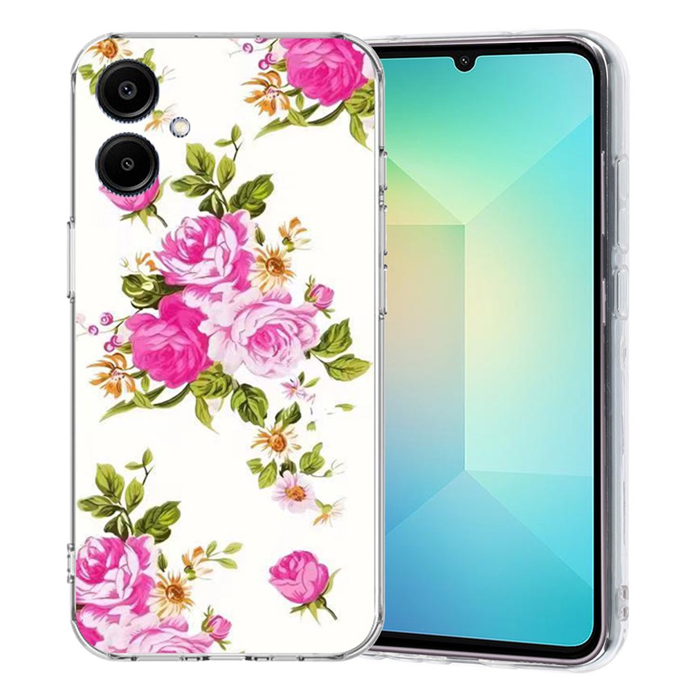  Samsung Galaxy A07 Skal Med Tryck Rosa Blommor