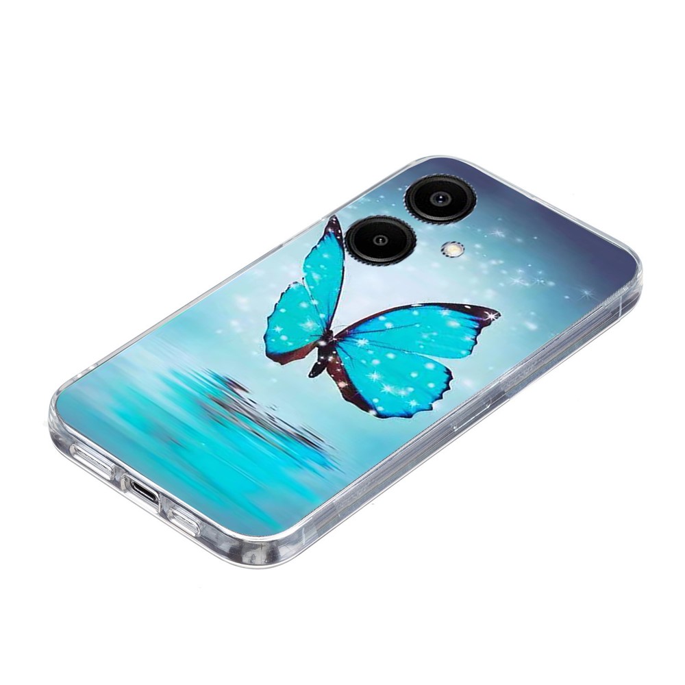  Samsung Galaxy A07 Skal Med Tryck Blå Fjäril