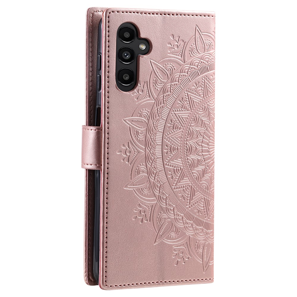  Samsung Galaxy S25 FE Fodral Mandala Läder Roséguld