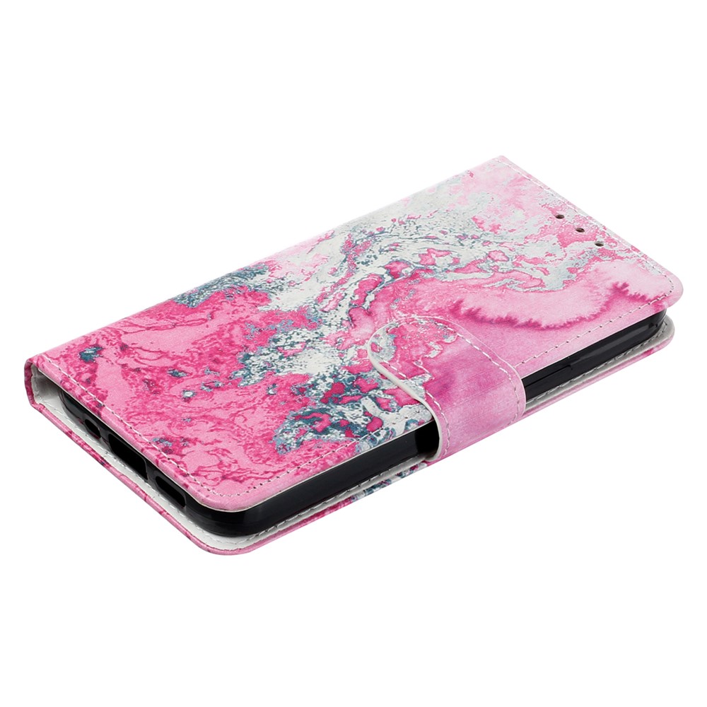  Samsung Galaxy S25 FE Fodral Med Tryck Rosa Marmor