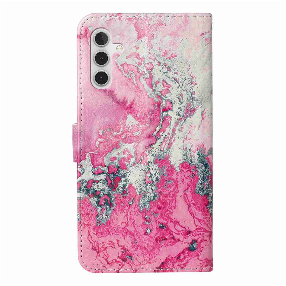  Samsung Galaxy S25 FE Fodral Med Tryck Rosa Marmor