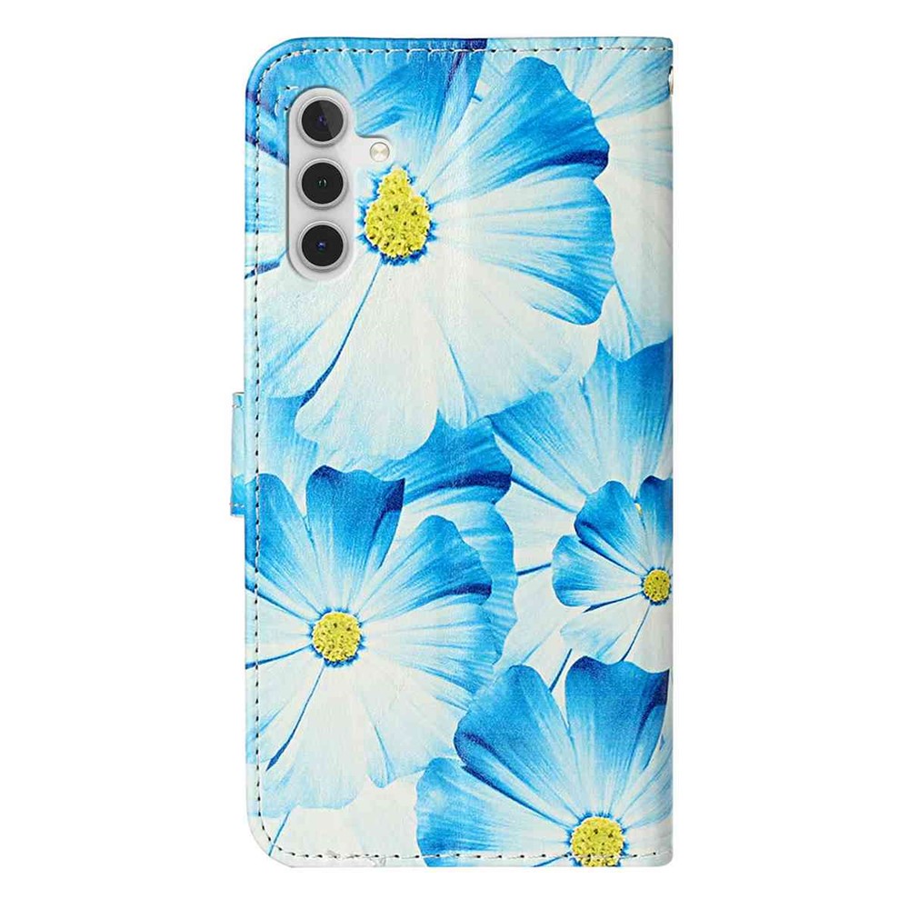 Samsung Galaxy S25 FE Fodral Med Tryck Blå Blommor