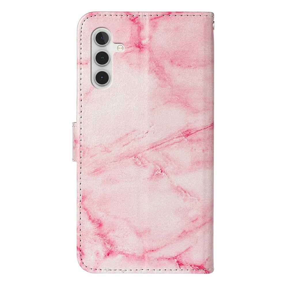  Samsung Galaxy S25 FE Fodral Med Tryck Rosa Marmor