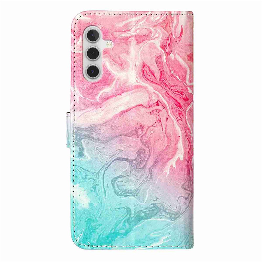  Samsung Galaxy S25 FE Fodral Med Tryck Rosa / Grön Marmor