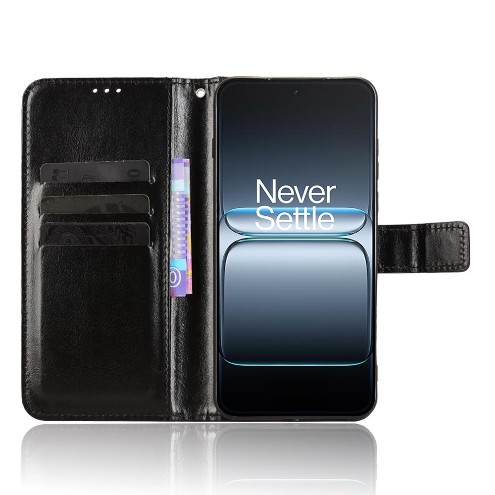  OnePlus Nord 5 5G Fodral Crazy Horse Läder Svart