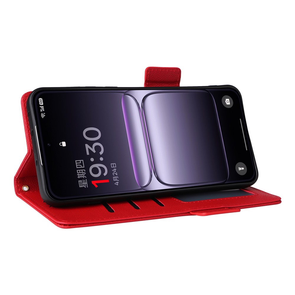  OnePlus Nord 5 5G Fodral Litchi Läder Röd