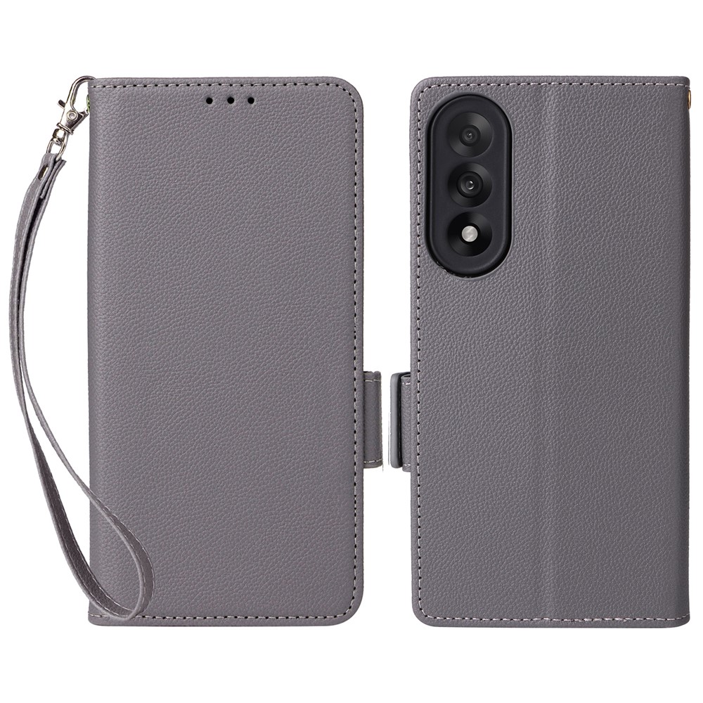  OnePlus Nord 5 5G Fodral Litchi Läder Grå