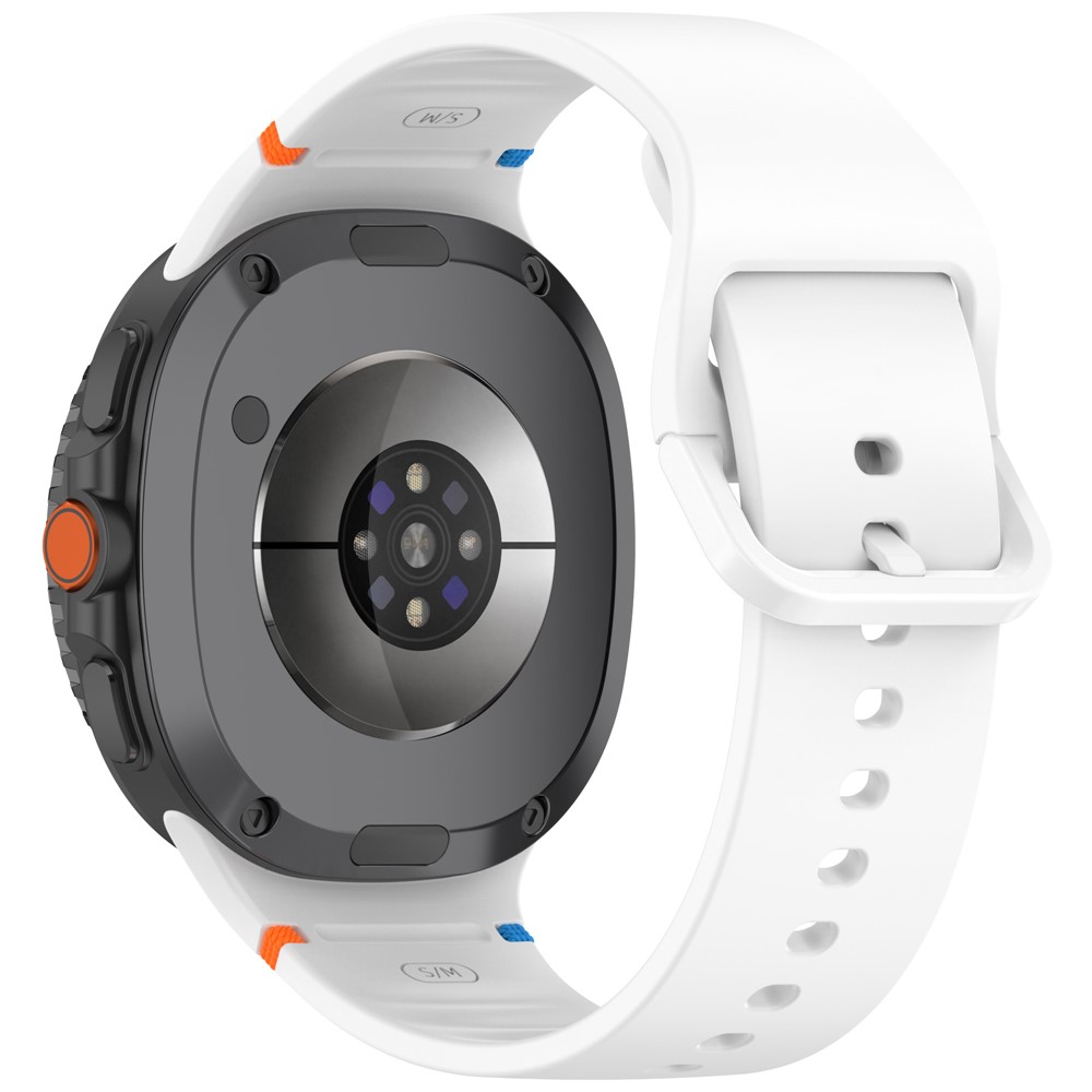  Galaxy Watch 8 46/44/40 mm Klockarmband Silkon Vit