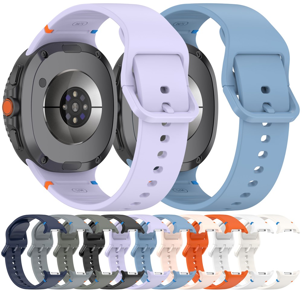  Galaxy Watch 8 46/44/40 mm Klockarmband Silkon Vit
