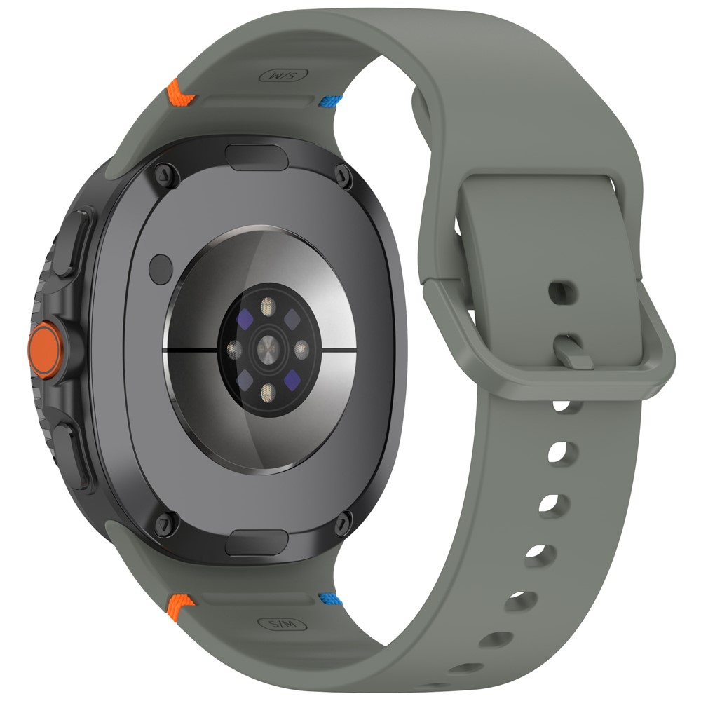  Galaxy Watch 8 46/44/40 mm Klockarmband Silkon Militär Grön