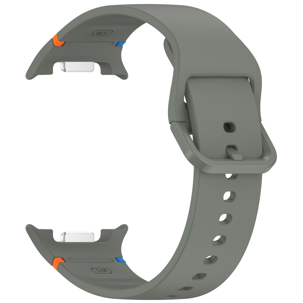  Galaxy Watch 8 46/44/40 mm Klockarmband Silkon Militär Grön