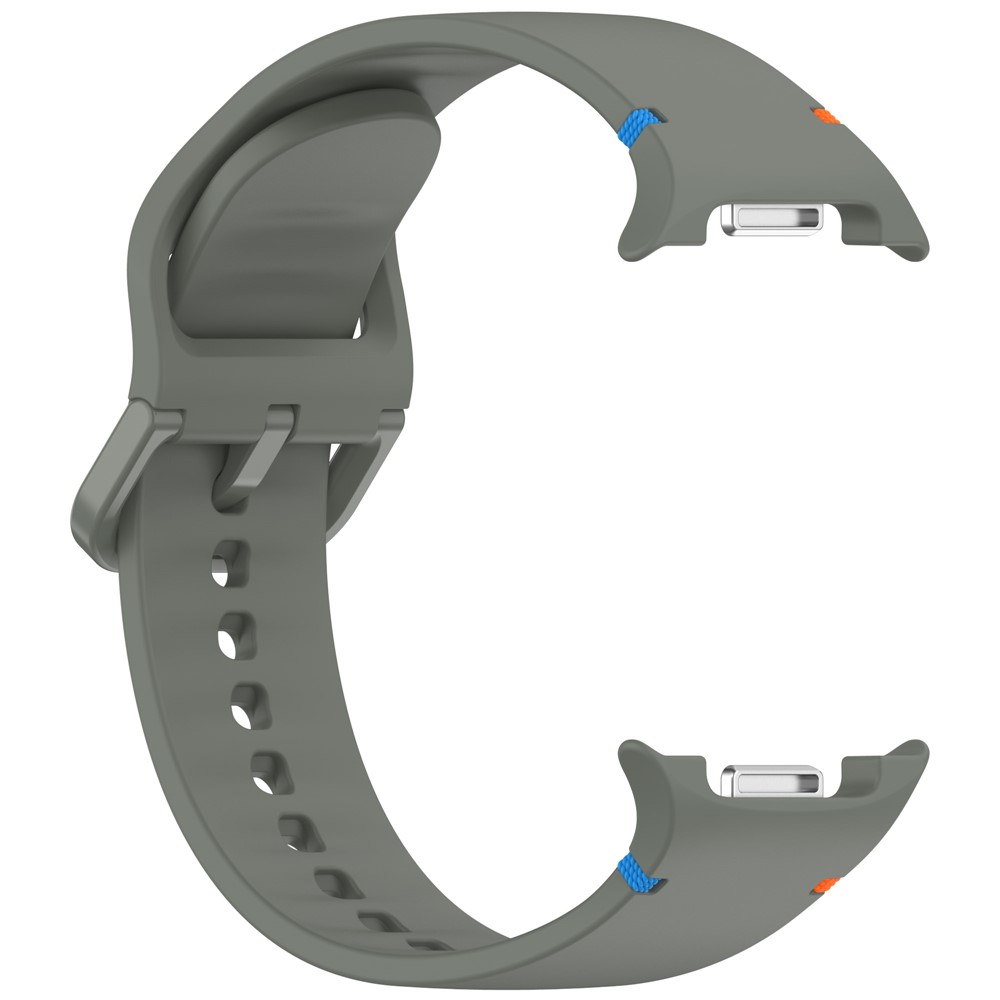  Galaxy Watch 8 46/44/40 mm Klockarmband Silkon Militär Grön