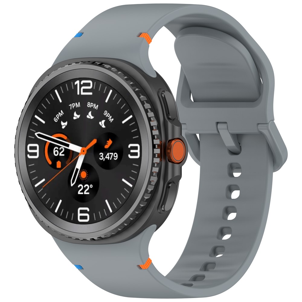  Galaxy Watch 8 46/44/40 mm Klockarmband Silkon Grå