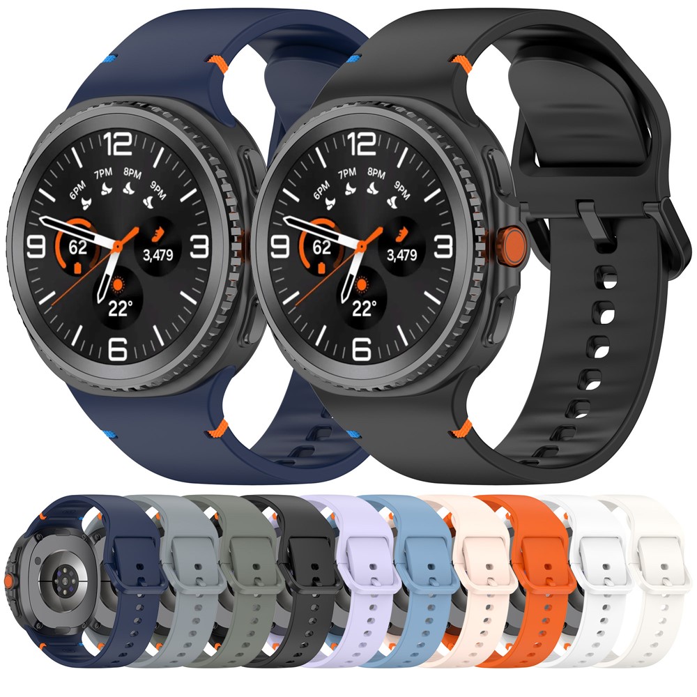  Galaxy Watch 8 46/44/40 mm Klockarmband Silkon Grå