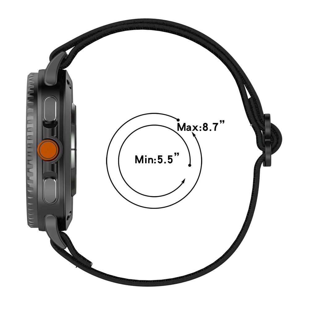  Galaxy Watch 8 46/44/40 mm Armband Justerbart Nylon Beige