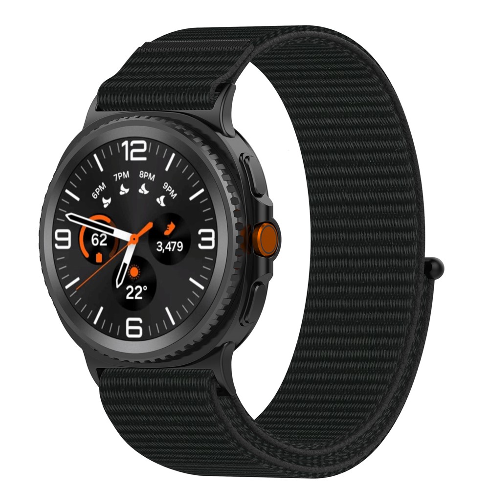  Galaxy Watch 8 46/44/40 mm Armband Nylon Loop Svart