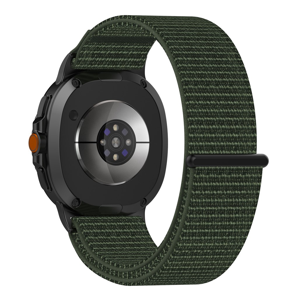  Galaxy Watch 8 46/44/40 mm Armband Nylon Loop Militär Grön